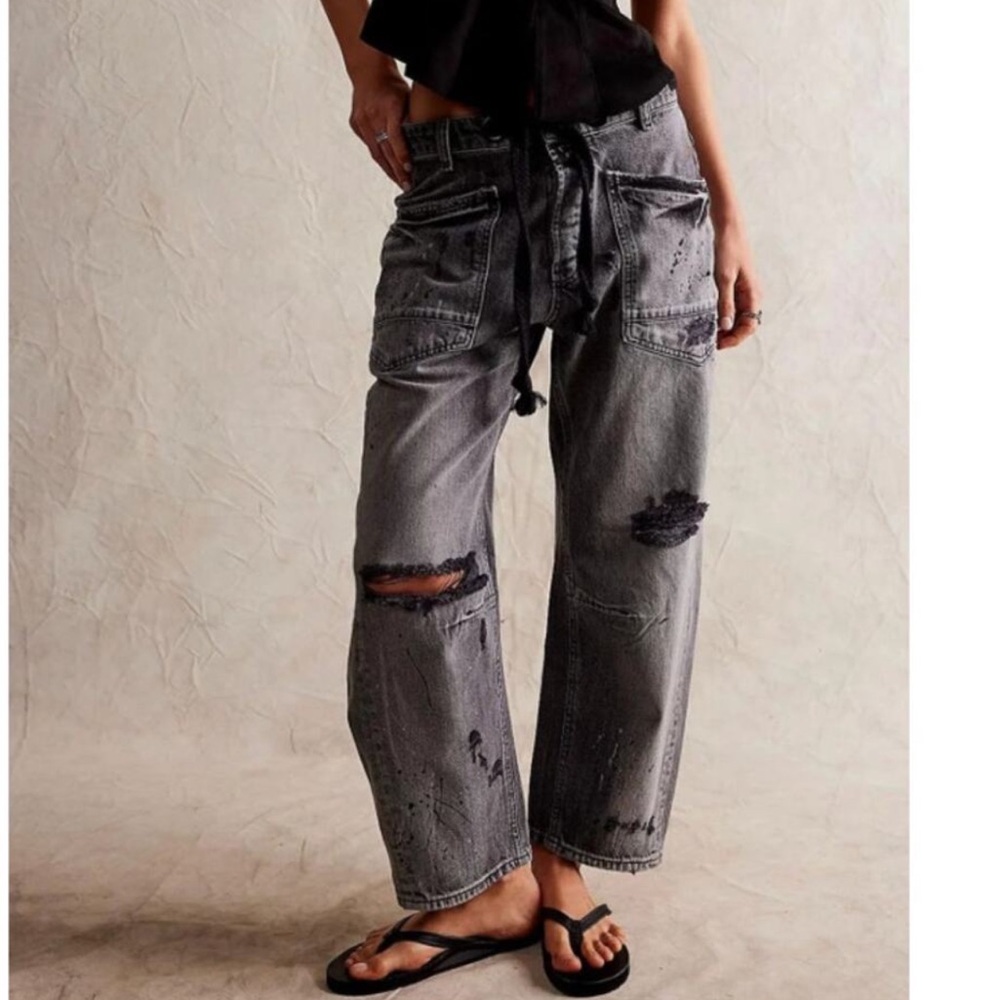 We The Free Moxie Barrel Jeans DUTTON Free People NWOT